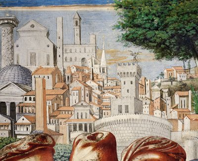 Architecture of city of Rome (detail) by Benozzo di Lese di Sandro Gozzoli