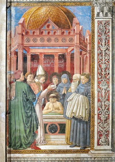 Baptism of St. Augustine (Detail) by Benozzo di Lese di Sandro Gozzoli