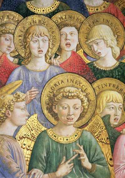 Choir of Angels (detail) by Benozzo di Lese di Sandro Gozzoli