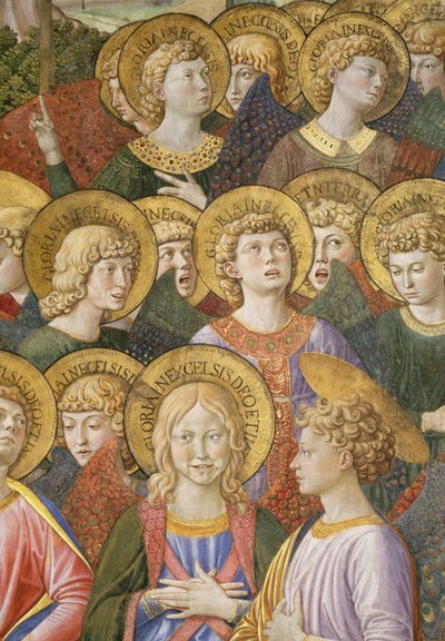 Choir of Angels (detail) by Benozzo di Lese di Sandro Gozzoli