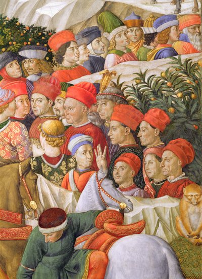 Faces in the procession (detail) by Benozzo di Lese di Sandro Gozzoli