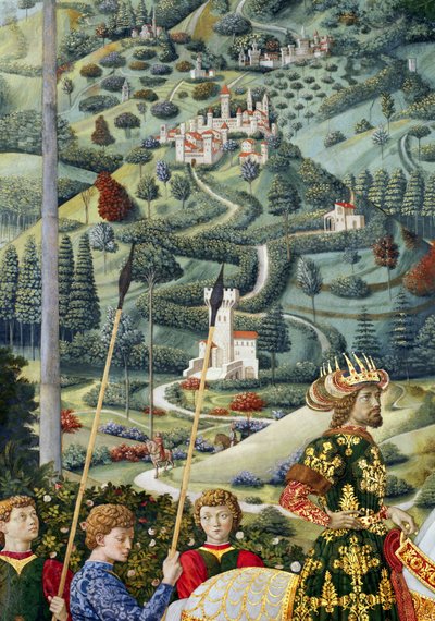 Fantastical Landscape (detail) by Benozzo di Lese di Sandro Gozzoli