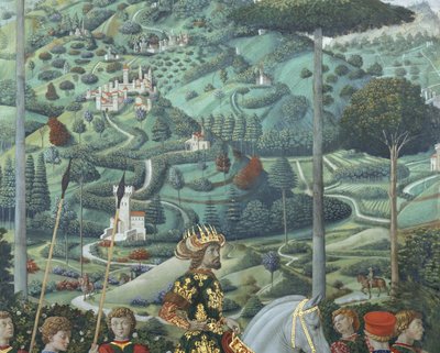 John VII Palaeologus as Balthasar, Detail from the Journey of the Magi Cycle by Benozzo di Lese di Sandro Gozzoli