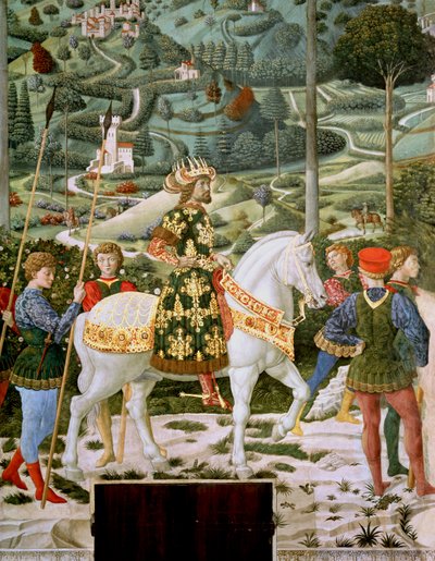 John VII Palaeologus (1391-1448), Eastern Roman Emperor, as one of the Three Kings (detail) by Benozzo di Lese di Sandro Gozzoli