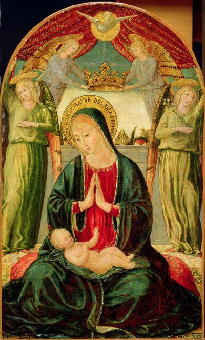 Madonna and Child with Angels by Benozzo di Lese di Sandro Gozzoli