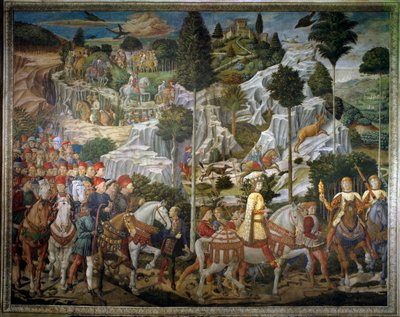 The Journey of the Magi. Cortege of the Magi of Jerusalem to Bethlehem called 