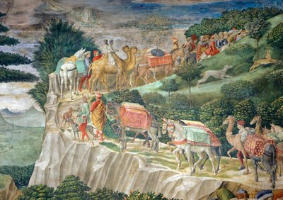 The cavalcade of the Magi by Benozzo di Lese di Sandro Gozzoli