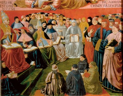 (detail) from Triumph of St Thomas Aquinas by Benozzo di Lese di Sandro Gozzoli