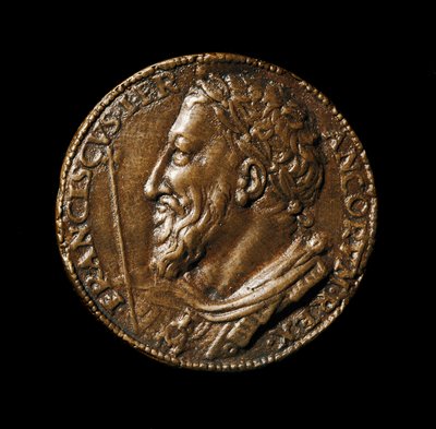 Bronze medallion with the effigy of King Francois I made by Benvenuto Cellini, 1538, Florence, Museo Nazionale del Bargello by Benvenuto Cellini