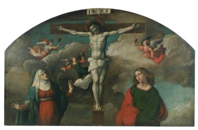 Crucifixion with the Virgin and Saint John the Baptist by Benvenuto Tisi da Garofalo
