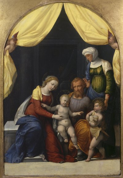 Holy Family with the Infant Saint John and Saint Elizabeth by Benvenuto Tisi da Garofalo