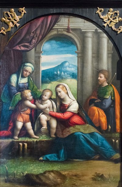 Holy Family with St John and St Elisabeth by Benvenuto Tisi da Garofalo