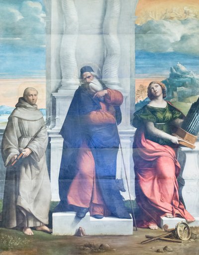 Saint Anthony the Abbot, Anthony of Sicily and Cecily by Benvenuto Tisi da Garofalo