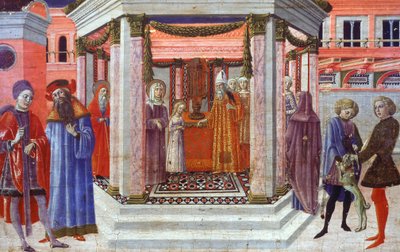 Presentation of Mary at Temple (detail) by Benvenuto di Giovanni