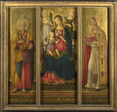 Virgin and Child with Saints Peter and Nicholas by Benvenuto di Giovanni
