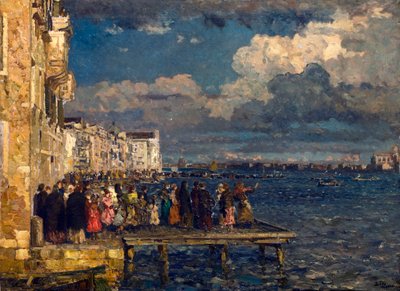 Preparation of Festa del Redentore in Venice by Beppe Ciardi