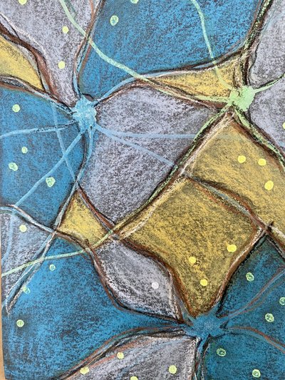 Vibrant Geometric Texture by Berit Pihl