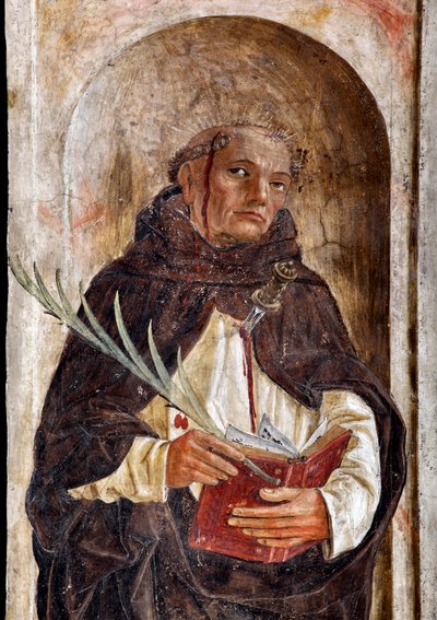 Representation of Saint Peter of Verona (Fresco) by Bernadino Jacobi Butinone