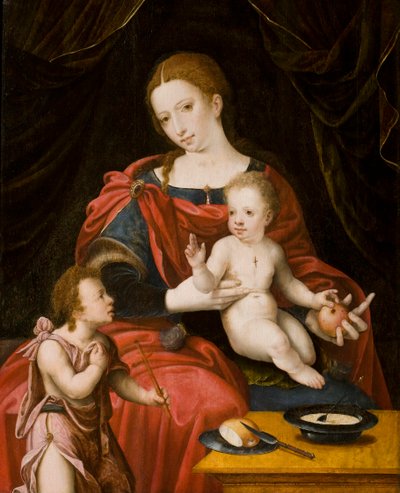 Virgin and Child with John the Baptist as a Boy by Bernaert Orley van