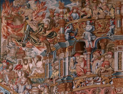 Series The Honours. Fame. Third tapestry in the series. Ca 1550. by Bernaert van (circle of) Orley