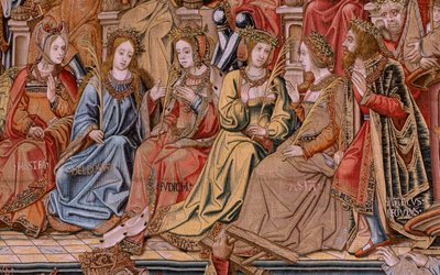 Series The Honours. Honour. Second tapestry in the series. Ca 1550. by Bernaert van (circle of) Orley