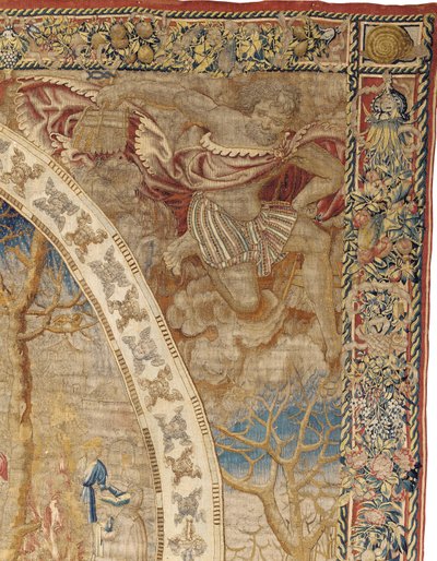 Brussels Allegorical Tapestry Depicting the Month of December from The Medallion Months, c.1525 by Bernard van Orley