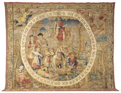 Brussels allegorical tapestry depicting the month of December from 