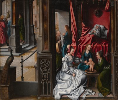 The Birth and Naming of Saint John the Baptist by Bernard van Orley
