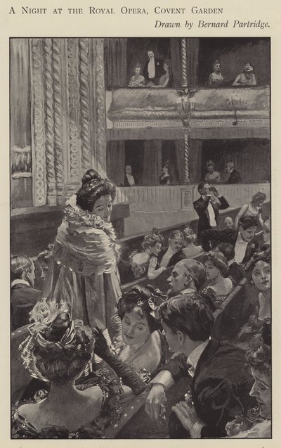 A Night at the Royal Opera, Covent Garden, London by Bernard (after) Partridge