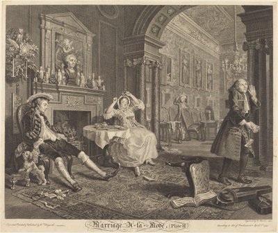Marriage a la Mode: pl. 2 by Bernard Baron after William Hogarth