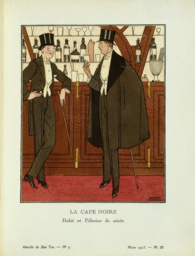 Evening Dress and Cape by Bernard Boutet de Monvel