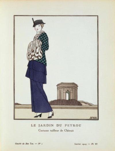 The Garden of Peyrou - Chéruit Suit Costume by Bernard Boutet de Monvel