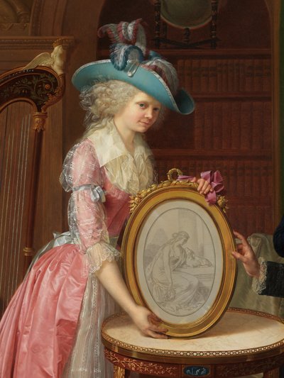 (detail) Portrait of the Villers family by Bernard Duvivier