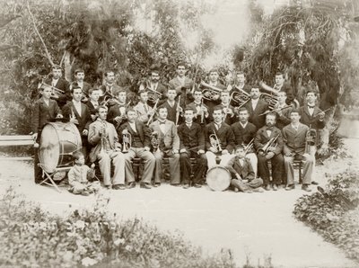 The Orchestra Group Shot at Zichron Yaacov, c.1898-1900 by Bernard Edelstein