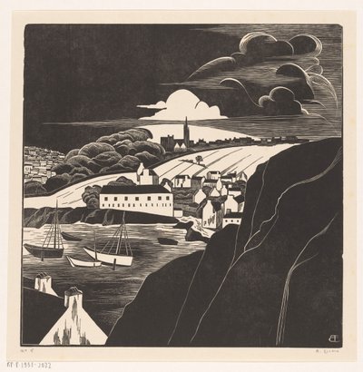 Harbor at Low Tide by Bernard Essers (signed by artist)