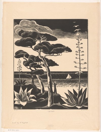 Coast at Saint-Raphaël by Bernard Essers (signed by artist)