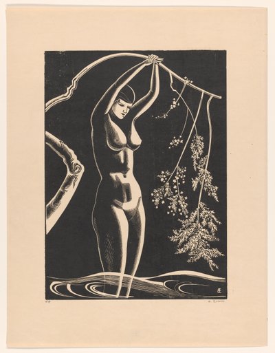 Naked Woman with Branch by Bernard Essers (signed by artist)