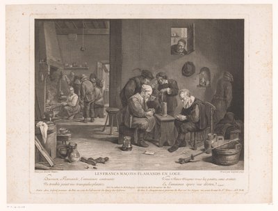 Inn Interior with Card Players by Bernard François Lépicié