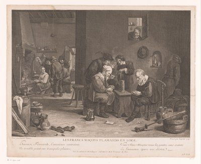 Tavern Interior with Card Players by Bernard François Lépicié