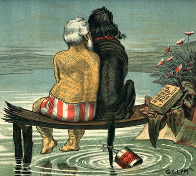Me and Jack, Published in Puck Magazine 1884 by Bernard Gillam