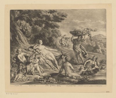 Half-Naked Figures and Goats in a Landscape by Bernard Lens (II)