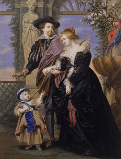 Copy after Rubens, His Wife Helena Fourment and Their Son Frans by Bernard Lens