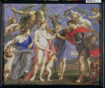 Mars Introduced by Minerva to Occasion, accompanied by Ceres, after a painting by Peter Paul Rubens by Bernard Lens