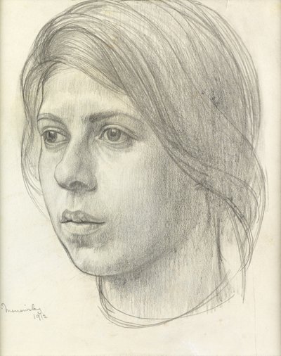 Head of a Girl by Bernard Meninsky