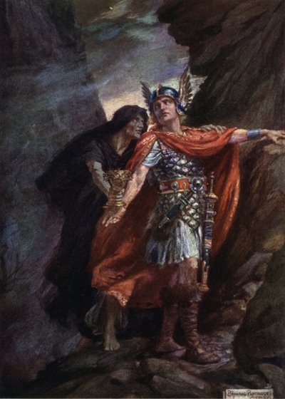 Scene from Rabbi Ben Ezra by Robert Browning by Bernard Partridge