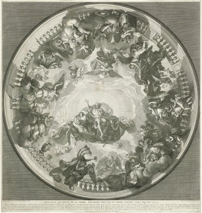 Ceiling Painting with Christ Sending the Holy Spirit to Earth by Bernard Picart (workshop of)