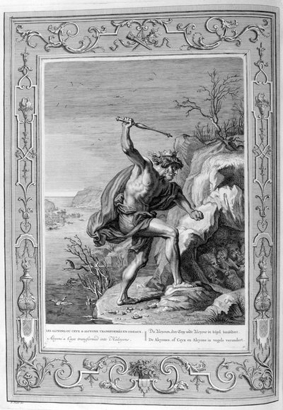 Alcyone and Ceyx Transformed into Birds, 1733 by Bernard Picart