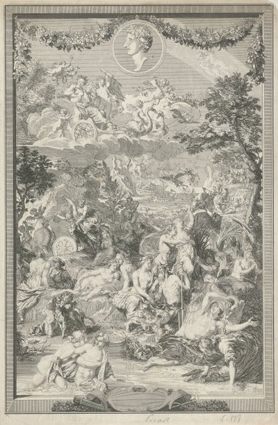 Allegorical Title Page with Various Scenes from Ovid