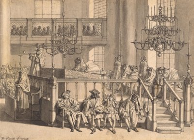 Jewish New Year in the Portuguese Synagogue in Amsterdam by Bernard Picart