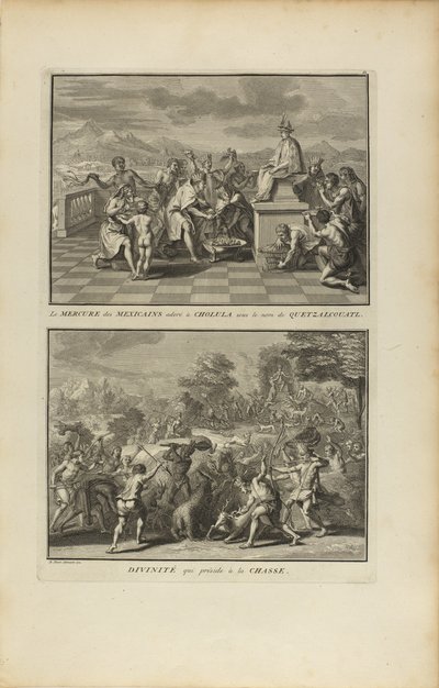 The Mercury of the Mexicans Adored.../Deity Presiding Over the Hunt by Bernard Picart